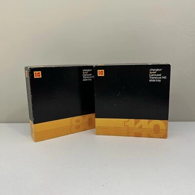 Vintage Kodak Carousel Transvue 140 and 80 Slide Trays in Original Box Set of 2 - Image 1 of 4
