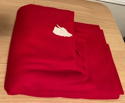 Cherry Christmas Red Wool or Wool Blend Fabric 3 Yards 56" Wide - Image 1 of 3