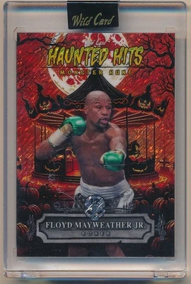 FLOYD MAYWEATHER JR 2025 WILD CARD HAUNTED HITS MONSTER HUNT ORANGE SP #1/2 - Image 1 of 2