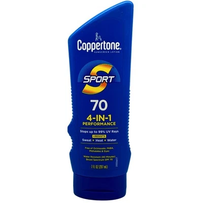 Coppertone Sport SPF 70 Sunscreen Lotion 7 fl oz 1 Pack New - Image 1 of 2