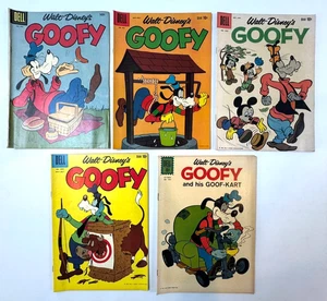 4 Vintage Walt Disney's Goofy Dell Comics 1958-1961 schwer zu finden guter Zustand - Bild 1 von 16