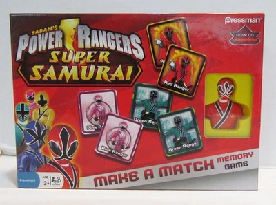 POWER RANGERS SUPER SAMURAI MAKE A MATCH MEMORY GAME 2012 PRESSMAN COMPLETE NICE - Image 1 of 2