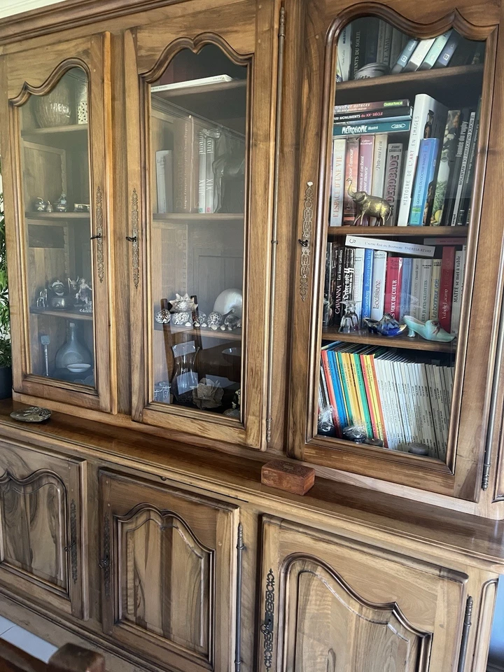 Bibliotheque LOUIS PHILIPPE en noyer - Photo 1/4