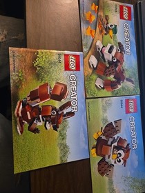Lot of Lego 3 in 1 creator manuals 31044 Animal Themed