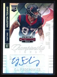 2014 Contenders C.J. Fiedorowicz Championship Ticket Rookie Auto Autograph /99 - Bild 1 von 2