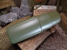 Orig. NL Armee Thermokanne 1 Liter Edelstahl 1. Generation mit Kunststoffmantel