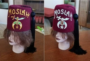 Vintage Old School bejeweled Shriner FEZ with tassels! - Picture 1 of 7