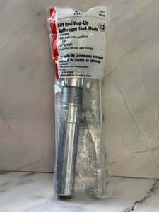 KEENEY Lift Rod Pop-Up Bathroom Sink Drain Chrome 12 Inch New - Picture 1 of 4