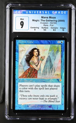 MANA MAZE Invasion Foil Rare Rebecca Guay CGC 9 Mint MTG [Nostalgium] - Image 1 of 2