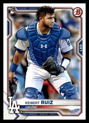 2021 Bowman #38 Keibert Ruiz Los Angeles Dodgers Baseball Card - Image 1 of 2