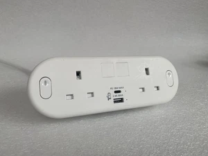 CMD White Desk Capsule with 2 x Power & USB Type A&C charge 720001W - Picture 1 of 5