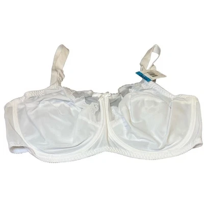 Bali 0180 Full Coverage Bra 40DDD White Underwire Bra Support adjustable - Image 1 of 4