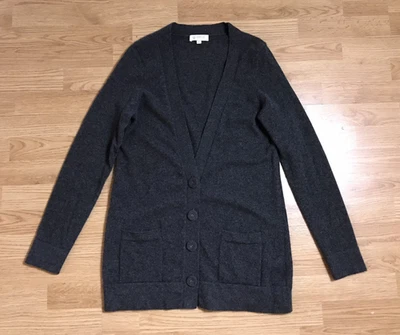 Cárdigan de cachemir Kinross para mujer M gris botones bolsillos delanteros 100 % cachemir cuello en V Foto 1 de 4
