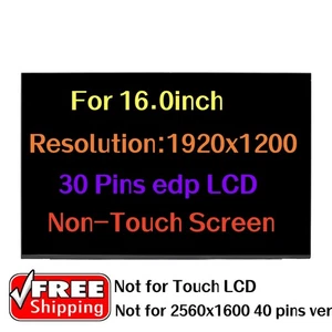 NV160WUM-N43 V8.1 16.0" WUXGA 1920x1200 30pinsAG IPS Display LCD Screen panel - Picture 1 of 5