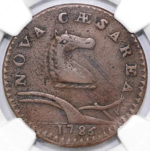 1786 1/2c M.21-N New Jersey Conlonial Copper NGC VF Details EX; C-4 1997 - Picture 1 of 4