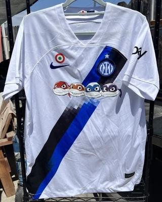 Camiseta Inter Milan Nike 2023/24 White Away edição especial tartaruga ninja tamanho G - Imagem 1 de 4
