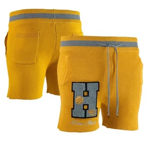 Atlanta Hawks NBA x Keiser Clark No Caller ID Knit Shorts - Yellow/Gray - Picture 1 of 5