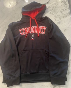 University of Cincinnati Bearcats Hoodie Black/Red Large Section 101 Majestic - Picture 1 of 2