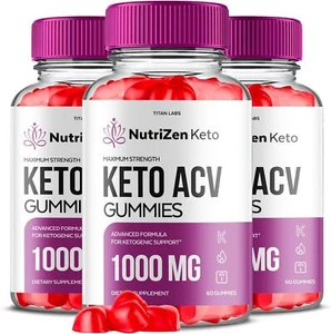 (3 Pack) Nutrizen Keto Gummies, Nutrizen ACV Gummies Weight Loss (180 Gummies) - Picture 1 of 3