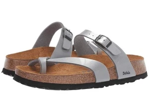 Sandalia Betula By Birkenstock Mia para mujer 6-6,5 plateada Birko-Flor sin cordones KHD940 - Imagen 1 de 10