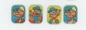 4 POPEYE Olive Oyl Swee'pea Wimpy 1960's Vari-Vue Motion Animation Ring Flickers - Picture 1 of 4
