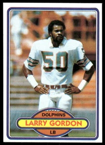1980 Topps #242 Larry Gordon Miami Dolphins - Foto 1 di 2