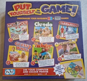 Put Yourself In The Game Hasbro: Personalise Your Favourite MB/Parker Games, New - Picture 1 of 4