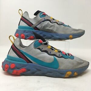 Nike Shoes Mens 12 React Element 55 Teal Nebula Sports Sneakers CQ9705-002 Gray