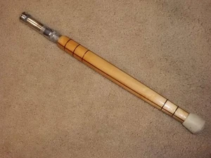 Vintage Solid 20" Two-Tone Wooden Handle for Boat Rod - ID 15/16" Ferrule - Picture 1 of 6