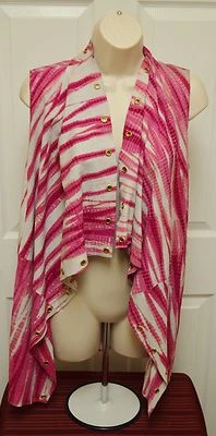 MICHAEL KORS 100% Authentic Goat Suede Pink Vest Women Size S MSRP $595 - Photo 1/4