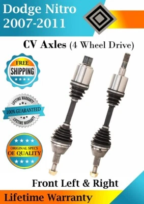 New OE Front CV Axles For 2007-2011 Dodge Nitro 4WD Lifetime Warranty — 第 1/4 张图片