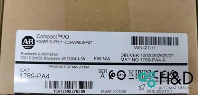 Alimentatore Allen-Bradley 1769-PA4, CompactLogix, modulo nuovo e sigillato - Immagine 1 di 3