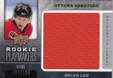 2008-09 Upper Deck Rookie Playmakers Jersey #RP-BL - BRIAN LEE /100