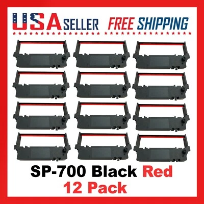 SP-700 x 12 Pack Ribbon Ink BLACK / RED Star SNBC Epson Kitchen Printer SP700 - Image 1 of 4