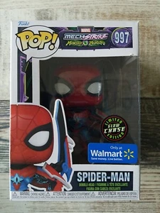 Funko Pop - CHASE #997 Mech Strike Monster Hunters - Glow Spider-Man Walmart Excl - Imagen 1 de 6