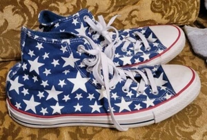 Converse Chuck Taylors Blue W White Stars M 10 W 12 - Picture 1 of 5