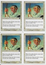 MTG: VENERABLE MONK 6th Edition COMMON; played, Excellent condition x4