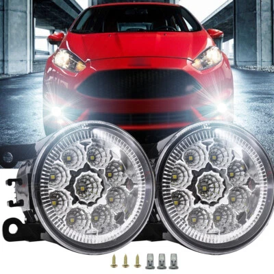 适用于 2014 - 2015 年福特嘉年华前保险杠 LED 超白雾灯 2 件 — 第 1/4 张图片