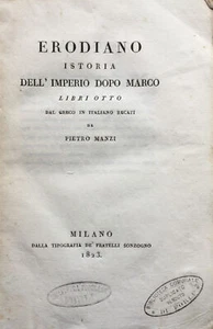 Istoria dell'Imperio dopo Marco Erodiano 1823 - Imagen 1 de 1
