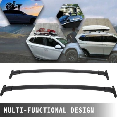 2pcs Black Crossbar Roof Rack Cross Bar for Ford Explorer 2016-2019 - Image 1 of 4