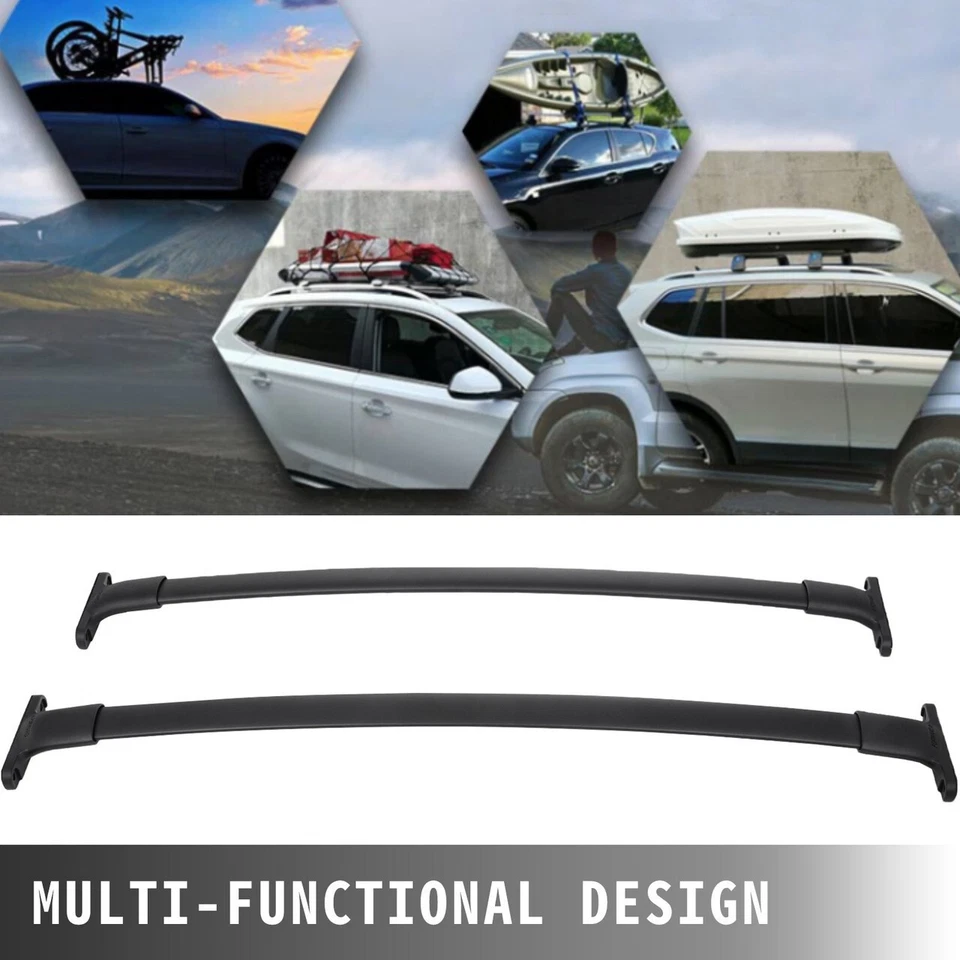 2pcs Black Crossbar Roof Rack Cross Bar for Ford Explorer 2016-2019 - Image 1 of 4