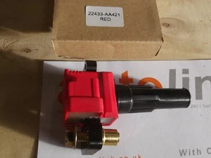 Red Coil pack, single bolt, for Subaru Forester turbo 2.0 SF5, 98-02, 22433AA421 - Picture 1 of 2