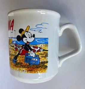 California Vintage Mickey Mouse Donald Duck Ceramic Coffee Mug Made in England - Picture 1 of 12