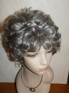 Women's Vintage Gray Streaked Wig - Picture 1 of 5