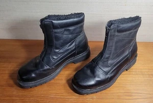 Vintage Propet Womens Sugarbush Zippered Leather Ankle Boots Black 8 1/2 (2E) WW - Picture 1 of 9