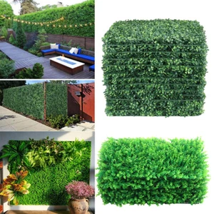 24PCS Artificial Greenery Wall Hedge Grass Fence Plant Fake Mat Foliage Panel UK - Picture 1 of 8