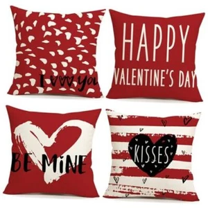 Valentines Day Decorations Love Heart Valentines Day 18" x 18" (Pack of 4) - Picture 1 of 8