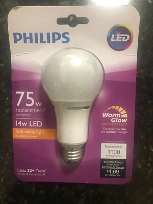 (4-Pack) 75W Equivalent Soft White Household A21 Dimmable LED Energy Star with - Image 1 of 4