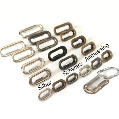 MARKENLOS Messing Ovalösen Mit Scheiben Rostfrei Leder Stoff Planeöse Nieten Banner 8-30mm