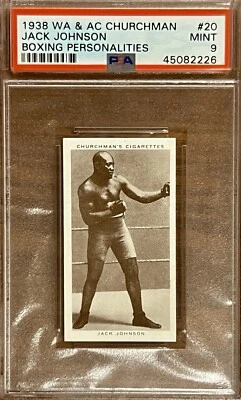 POP 10 PSA 9 Jack Johnson 1938 Churchman Boxing Personalities Vintage Promo 0^ - Image 1 of 3